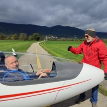 Un de nos pilotes et le ciel peu engageant